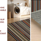Ultra Soft Area Rug, Non Slip, Stain Resistant, Washable Area Rugs for Living Room, Bedroom, Minimalist Graphic Pattern Play(Brown)