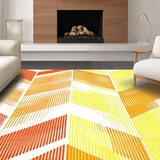 Ultra Soft Area Rug, Non Slip, Stain Resistant, Washable Area Rugs for Living Room, Bedroom, Stylish Soft Edge Design Concept(Orange)