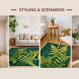 Lush Green Abstract Floral Design(Green)