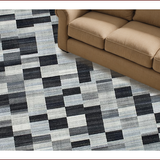 Ultra Soft Area Rug, Non Slip, Stain Resistant, Washable Area Rugs for Living Room, Bedroom, Stylish Minimalist Lattice Arrangement(Gray)