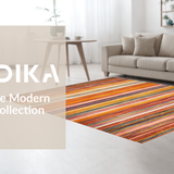 Ultra Soft Area Rug, Non Slip, Stain Resistant, Washable Area Rugs for Living Room, Bedroom, Contemporary Distressed Pattern Play(Orange)