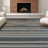 Ultra Soft Area Rug, Non Slip, Stain Resistant, Washable Area Rugs for Living Room, Bedroom, Artistic Ogee Patterned Accent(Gray)