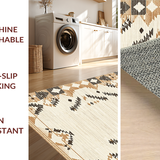 Ultra Soft Area Rug, Non Slip, Stain Resistant, Washable Area Rugs for Living Room, Bedroom, Elegant Earth Tones Textured Weave(Beige)