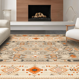 Contemporary Earth Tones Geometric Design(Beige)