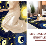 Ultra Soft Area Rug, Non Slip, Stain Resistant, Washable Area Rugs for Living Room, Bedroom, Celestial Zodiac Meditation Room Plush Carpet(Blue)