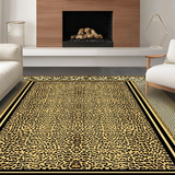 Ultra Soft Area Rug, Non Slip, Stain Resistant, Washable Area Rugs for Living Room, Bedroom, Neutral Toned Leopard Pattern(Beige)