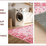 Ultra Soft Area Rug, Non Slip, Stain Resistant, Washable Area Rugs for Living Room, Bedroom, Whimsical Pink Bow Accent(Pink)