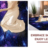 Ultra Soft Area Rug, Non Slip, Stain Resistant, Washable Area Rugs for Living Room, Bedroom, Radiant Planetary Color Splash(Blue)