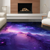 Ultra Soft Area Rug, Non Slip, Stain Resistant, Washable Area Rugs for Living Room, Bedroom, Cosmic Colorful Nebula Aesthetic(Purple)