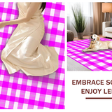 Contemporary Checkered Pastel Decor(Pink)