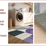 Ultra Soft Area Rug, Non Slip, Stain Resistant, Washable Area Rugs for Living Room, Bedroom, Contemporary Kids Bedroom Easy Care Accent Rug(Purple)