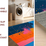 Ultra Soft Area Rug, Non Slip, Stain Resistant, Washable Area Rugs for Living Room, Bedroom, Galaxy Inspired Abstract Aesthetic(Blue)