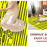 Ultra Soft Area Rug, Non Slip, Stain Resistant, Washable Area Rugs for Living Room, Bedroom, Lighthearted Elegant Script Style(Yellow)