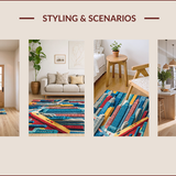 Ultra Soft Area Rug, Non Slip, Stain Resistant, Washable Area Rugs for Living Room, Bedroom, Kids Toy Car Play Rug(Blue)