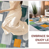 Vibrant Geometric Earthy Tones(Gray)