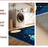 Ultra Soft Area Rug, Non Slip, Stain Resistant, Washable Area Rugs for Living Room, Bedroom, Celestial Bright Starry Arrangement(Blue)