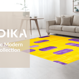 Ultra Soft Area Rug, Non Slip, Stain Resistant, Washable Area Rugs for Living Room, Bedroom, Bright Yellow Fun Decorative Element(Yellow)