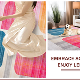 Ultra Soft Area Rug, Non Slip, Stain Resistant, Washable Area Rugs for Living Room, Bedroom, Chic Modern Soft Pastel Design(Pink)