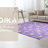 Ultra Soft Area Rug, Non Slip, Stain Resistant, Washable Area Rugs for Living Room, Bedroom, Vibrant Purple Abstract Swirls(Purple)