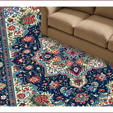 Ultra Soft Area Rug, Non Slip, Stain Resistant, Washable Area Rugs for Living Room, Bedroom, Serene Boho Patterned Elegance(Blue)