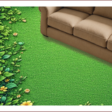 Ultra Soft Area Rug, Non Slip, Stain Resistant, Washable Area Rugs for Living Room, Bedroom, Nature-Inspired Circular Rug for Living Room Decor(Green)