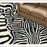 Ultra Soft Area Rug, Non Slip, Stain Resistant, Washable Area Rugs for Living Room, Bedroom, Ivory Black Animal Design Hallway Carpet(Black)