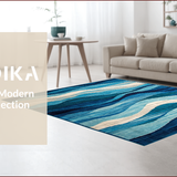 Calming Oceanic Curvilinear Design(Blue)