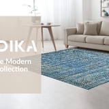 Ultra Soft Area Rug, Non Slip, Stain Resistant, Washable Area Rugs for Living Room, Bedroom, Geometric Spotted Carpet(Blue)