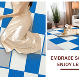Ultra Soft Area Rug, Non Slip, Stain Resistant, Washable Area Rugs for Living Room, Bedroom, Dynamic Pastel Hopscotch Design(Blue)