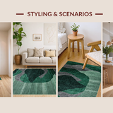 Luxurious Light Green Flowing Design(Green)
