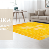Ultra Soft Area Rug, Non Slip, Stain Resistant, Washable Area Rugs for Living Room, Bedroom, Modern Yellow Geometric Living Room Area Rug(Yellow)