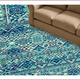 Ultra Soft Area Rug, Non Slip, Stain Resistant, Washable Area Rugs for Living Room, Bedroom, Ocean Wave Nautical Beach(Blue)