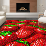 Ultra Soft Area Rug, Non Slip, Stain Resistant, Washable Area Rugs for Living Room, Bedroom, Eclectic Vintage Inspired Bath Mat(Red)