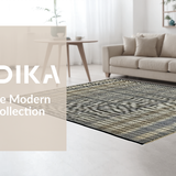 Ultra Soft Area Rug, Non Slip, Stain Resistant, Washable Area Rugs for Living Room, Bedroom, Modern Abstract Two-Tone Elegance(Gray)