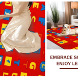 Ultra Soft Area Rug, Non Slip, Stain Resistant, Washable Area Rugs for Living Room, Bedroom, Lively Shape Exploration Canvas(Red)