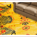 Ultra Soft Area Rug, Non Slip, Stain Resistant, Washable Area Rugs for Living Room, Bedroom, Eclectic Vintage Ethnic Motif(Yellow)