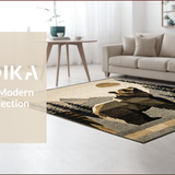 Ultra Soft Area Rug, Non Slip, Stain Resistant, Washable Area Rugs for Living Room, Bedroom, Cozy Log Cabin Decor Accents(Beige)