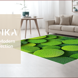Ultra Soft Area Rug, Non Slip, Stain Resistant, Washable Area Rugs for Living Room, Bedroom, Non-Slip Lotus Leaf Playroom Carpet for Kids(Green)