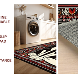 Ultra Soft Area Rug, Non Slip, Stain Resistant, Washable Area Rugs for Living Room, Bedroom, Vibrant Rustic Animal Print(Black)