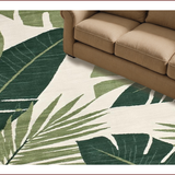 Ultra Soft Area Rug, Non Slip, Stain Resistant, Washable Area Rugs for Living Room, Bedroom, Tropical Khaki Leaf Aesthetic(Green)