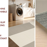 Ultra Soft Area Rug, Non Slip, Stain Resistant, Washable Area Rugs for Living Room, Bedroom, Chic Neutral Tiled Composition(Beige)