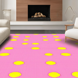 Ultra Soft Area Rug, Non Slip, Stain Resistant, Washable Area Rugs for Living Room, Bedroom, Contemporary Cheerful Phrase Design(Pink)