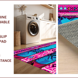 Ultra Soft Area Rug, Non Slip, Stain Resistant, Washable Area Rugs for Living Room, Bedroom, Non-Slip Cowgirl Bath Rug for Rustic Decor(Blue)