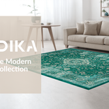 Ultra Soft Area Rug, Non Slip, Stain Resistant, Washable Area Rugs for Living Room, Bedroom, Forest Palette Timeless Design(Green)