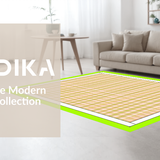 Ultra Soft Area Rug, Non Slip, Stain Resistant, Washable Area Rugs for Living Room, Bedroom, Playful Pastel Diamond Design(Orange)