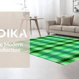 Ultra Soft Area Rug, Non Slip, Stain Resistant, Washable Area Rugs for Living Room, Bedroom, Warm Cottage Style Lattice Feel(Green)