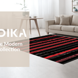 Funky Modern Abstract Glitch Motif(Black)