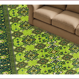 Ultra Soft Area Rug, Non Slip, Stain Resistant, Washable Area Rugs for Living Room, Bedroom, Distressed Vintage Living Room Non-Shedding Rug(Green)