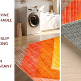 Ultra Soft Area Rug, Non Slip, Stain Resistant, Washable Area Rugs for Living Room, Bedroom, Rustic Textured Sunset Hue Pattern(Yellow)