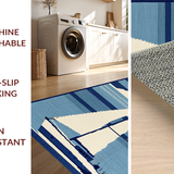 Ultra Soft Area Rug, Non Slip, Stain Resistant, Washable Area Rugs for Living Room, Bedroom, Relaxed Oceanic Sailboat Style(Blue)